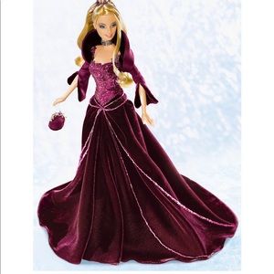 2004 holiday barbie burgundy